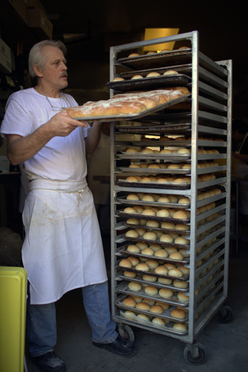 Chef Ziggy rolling artisan dough